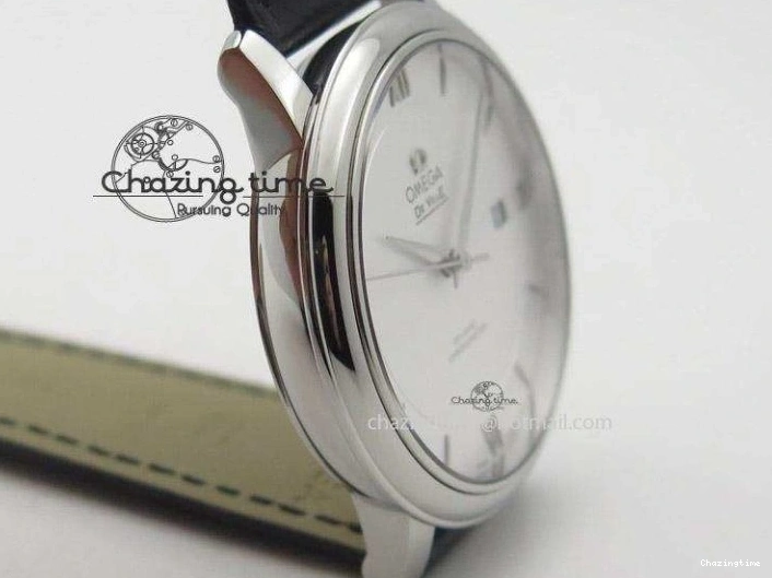 0120 Functional De Ville MK 1:1 Best Edition SS White Dial On Black Leather Strap A 8260